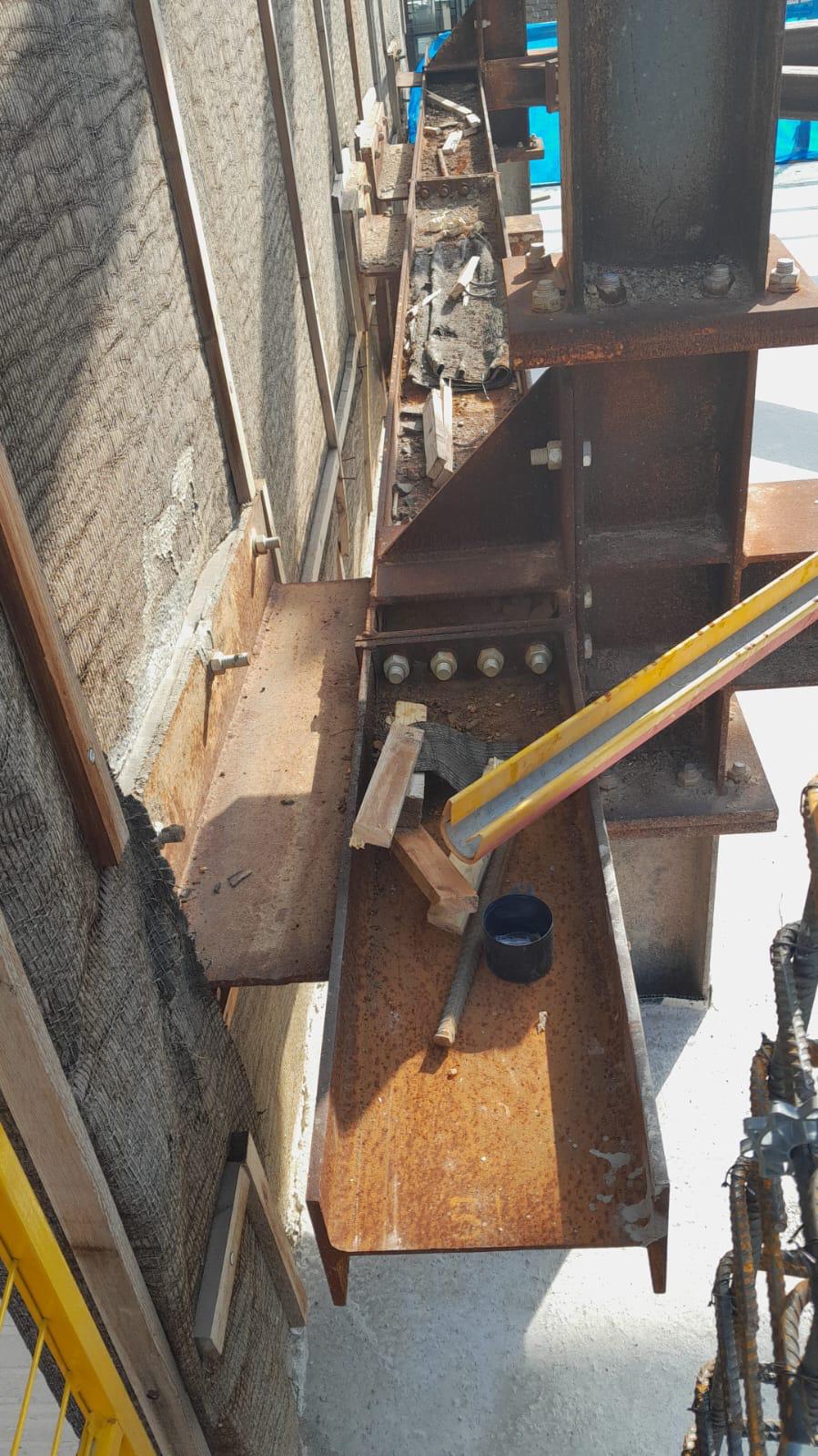 Structural inspection and construction progress in London for commercial property